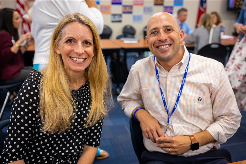 A PTO president and a school principal